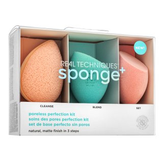Real Techniques Sponge+ Poreless Perfection Kit 3pcs gobica za ličenje