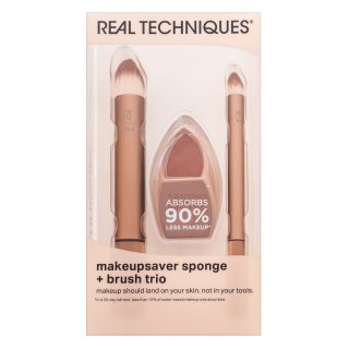 Real Techniques Makeupsaver Sponge + Brush Trio komplet čopičev