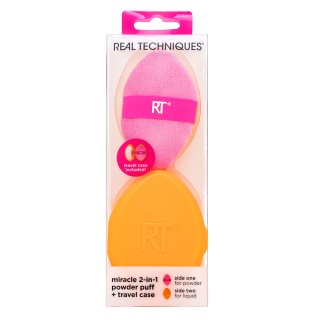 Real Techniques Miracle 2-in-1 Powder Puff + Travel Case gobica za ličenje