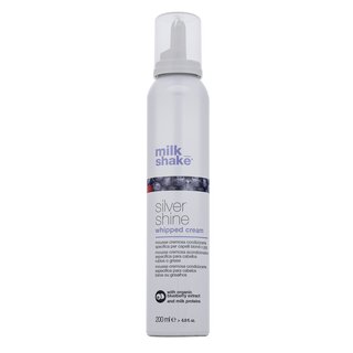 Milk_Shake Silver Shine Whipped Cream balzam brez izpiranja za platinasto blond in sive lase 200 ml