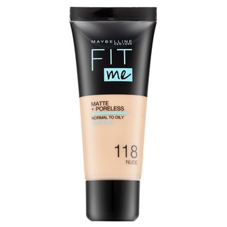 Maybelline Fit Me! Foundation Matte + Poreless tekoča ličila z matirnim učinkom 118 Nude 30 ml