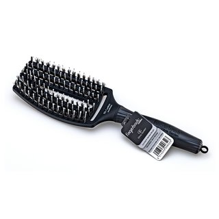 Olivia Garden Fingerbrush Combo Medium Black krtača za lase z najlonskimi in prašičjimi ščetinami