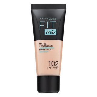 Maybelline Fit Me! Foundation Matte + Poreless tekoča ličila z matirnim učinkom 102 Fair Ivory 30 ml
