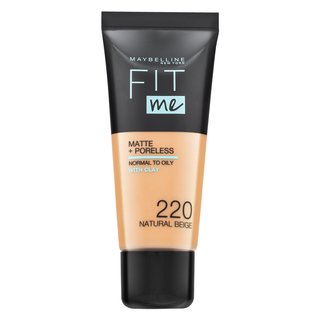 Maybelline Fit Me! Foundation Matte + Poreless tekoča ličila z matirnim učinkom 220 Natural Beige 30 ml