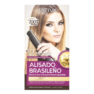 Kativa Brazilian Straightening Blonde Kit komplet s keratinom za ravnanje las 225 ml