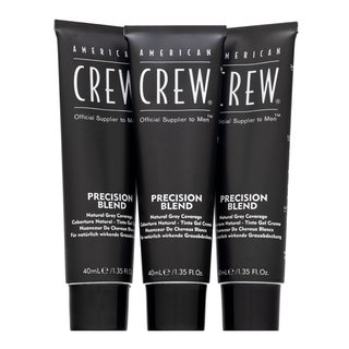 American Crew Precision Blend Natural Gray Coverage barva za lase za moške Medium Natural 4-5 3 x 40 ml