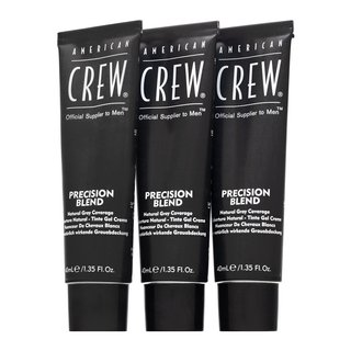 American Crew Precision Blend Natural Gray Coverage barva za lase za moške Light Blond 7-8 3 x 40 ml