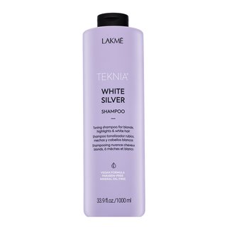 Lakmé Teknia White Silver Shampoo nevtralizacijski šampon za platinasto blond in sive lase 1000 ml