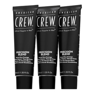 American Crew Precision Blend Natural Gray Coverage barva za lase za moške Medium Ash 5-6 3 x 40 ml