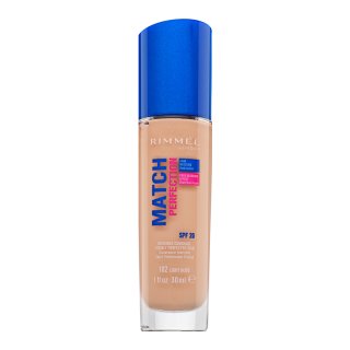 Rimmel London Match Perfection 24HR SPF20 Foundation tekoča ličila za enotno in sijočo polt 102 Light Nude 30 ml