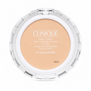Clinique Stay Matte Sheer Pressed Powder prašek z matirnim učinkom 01 Stay Buff 7,6 g