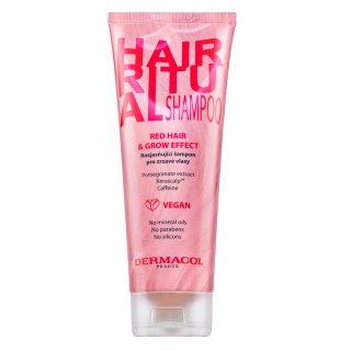 Dermacol Hair Ritual Red Hair & Grow Effect Shampoo šampon za posvetlitev za poživitev rdečih odtenkov 250 ml