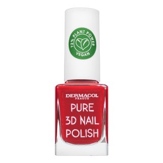 Dermacol Pure 3D Nail Polish lak za nohte 04 Poppy Red 11 ml