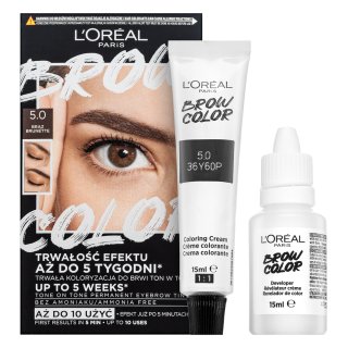 L´Oréal Paris Brow Color Semi-Permanent Eyebrow Tint polpermanentna barva za obrvi 5.0 Brunette