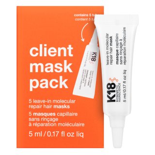 K18 Client Mask Pack nega brez izpiranja za krepitev lasnih vlaken 5 x 5 ml