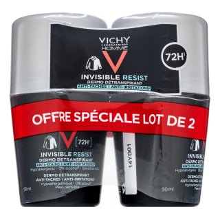 Vichy Homme dezodorant 72H Invisible Resist Detranspirant 2 x 50 ml