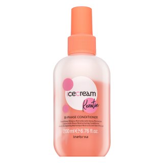 Inebrya Ice Cream Keratin Bi-Phase Conditioner balzam brez izpiranja s keratinom 200 ml
