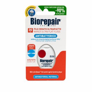 Biorepair Waxed Ultra Flat Floss voskana zobna nitka 30 m