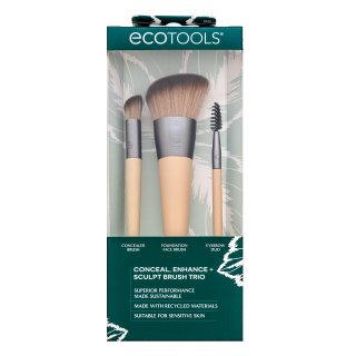 EcoTools New Natural Conceal, Enhance + Sculpt Trio komplet čopičev