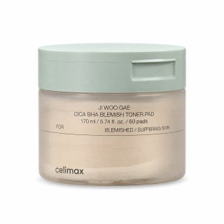 Celimax Ji Woo Gae Tonik blazinice Cica BHA Blemish Toner Pad 60 Pads 170 ml