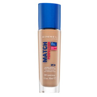 Rimmel London Match Perfection 24HR SPF20 Foundation tekoča ličila za enotno in sijočo polt 201 Classic Beige 30 ml