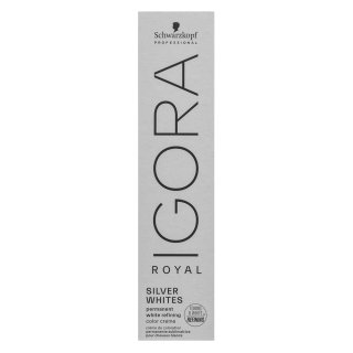Schwarzkopf Professional Igora Royal SilverWhite Permanent White Refining Color Creme profesionalna trajna barva las za platinasto blond in sive lase
