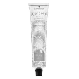 Schwarzkopf Professional Igora Royal SilverWhite Permanent White Refining Color Creme profesionalna trajna barva las za platinasto blond in sive lase