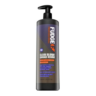 Fudge Professional Clean Blonde Damage Rewind Violet-Toning Shampoo tonizirajoči šampon za platinasto blond in sive lase 1000 ml