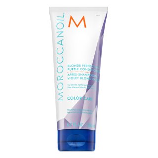 Moroccanoil Color Care Blonde Perfecting Purple Conditioner Balzam za platinasto blond in sive lase 200 ml