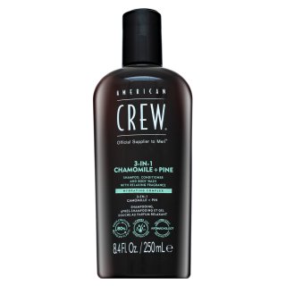 American Crew 3-in-1 Chamolie + Pine šampon, balzam in gel za prhanje 250 ml