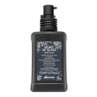 Davines Heart Of Glass Sheer Glaze Brightening Thermal Fluid nega brez izpiranja za barvane, kemično obdelane in posvetljene lase 150 ml