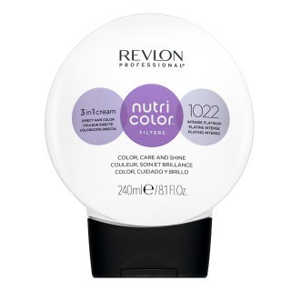 Revlon Professional Nutri Color Filters 3in1 Cream negovalna maska z barvnimi pigmenti za poživitev barve 1022 Intense Platinum 240 ml