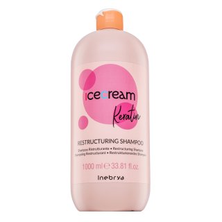 Inebrya Ice Cream Keratin Restructuring Shampoo negovalni šampon proti nakodranosti 1000 ml