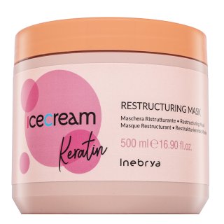Inebrya Ice Cream Keratin Restructuring Mask krepilna maska s keratinom 500 ml