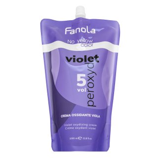 Fanola No Yellow Color Violet Peroxyde razvijanje emulzij za nevtralizacijo rumenih tonov 1,5% 5 Vol. 1000 ml