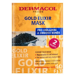 Dermacol Zen Gold Elixir negovalna maska Caviar Face Mask 2 x 8 ml