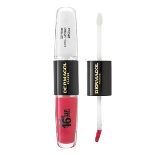 Dermacol 16H Lip Colour Extreme Long-Lasting Lipstick dolgotrajna dvofazna barva za ustnice in sijaj No. 08 8 ml