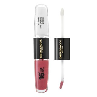 Dermacol 16H Lip Colour Extreme Long-Lasting Lipstick dolgotrajna dvofazna barva za ustnice in sijaj No. 12 8 ml