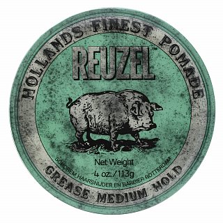 Reuzel Green Pomade pomada za lase za fiksacijo medija 113 g
